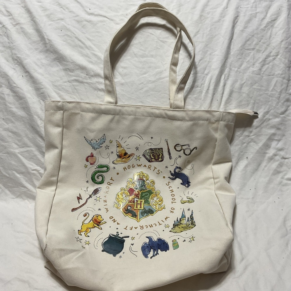 Harry Potter Hogwarts School Of Witchcraft And Wizardry Canvas Tote Bag